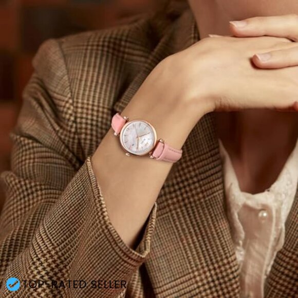 Rose Gold Analog Watch Leather Strap Minimalist Classic Elegant Women\'s main image 7